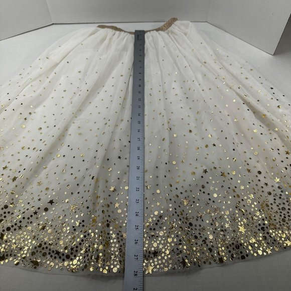 Cat And Jack Girl's Size Medium 7-8 Skirt Lined Lace And Sparkles White Preowned - Picture 8 of 9